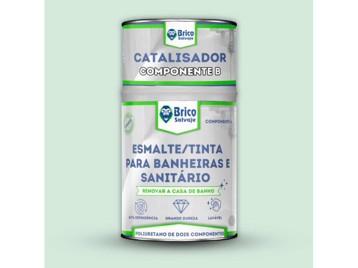 Esmalte/Tinta para Banheiras e Sanitário Verde Claro Crawford SATINA 600+150 ML BRICOSALVAJE
