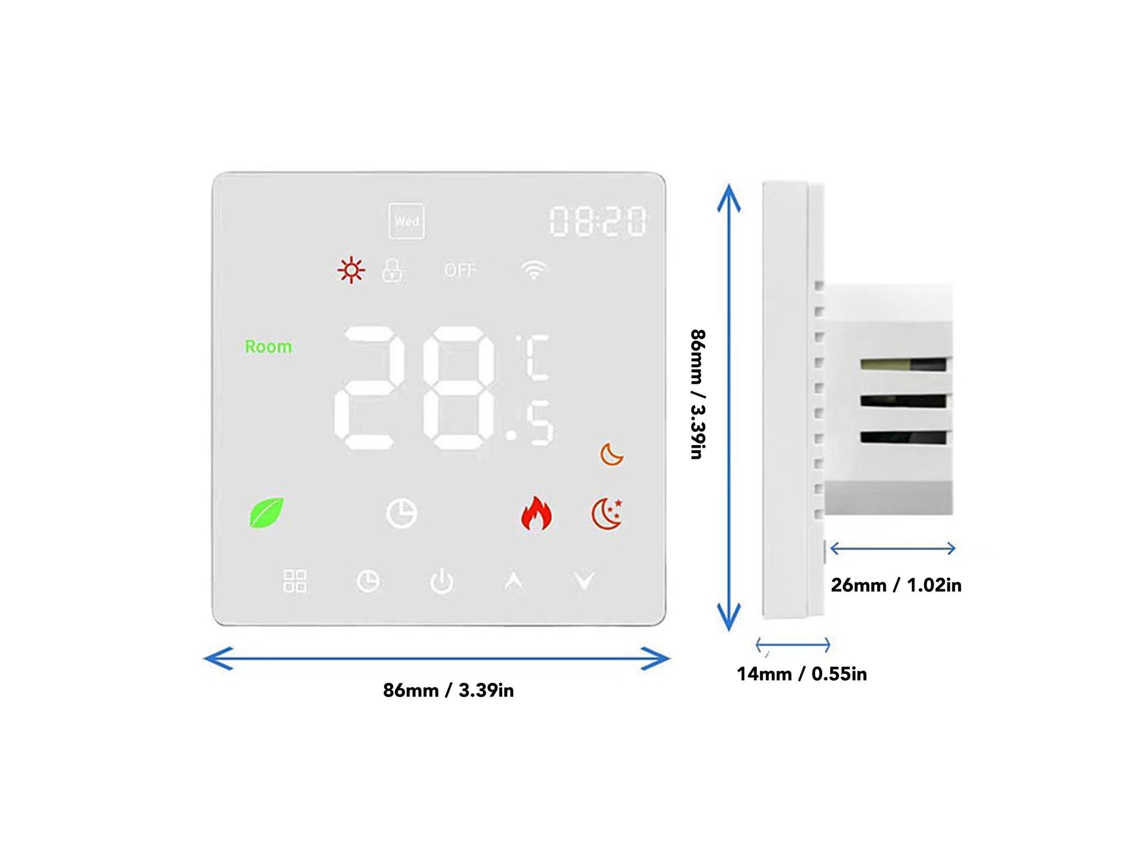 Termóstato Inteligente Laxiscreed Touch-type Para Piso Radiante 90-240v De Alta Eficiência