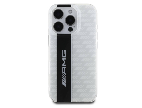Capa Protetora Padrão Para Iphone 16 Pro Max Mercedes Amg Carbono Branco