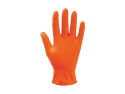 Caixa de Luvas de Oficina de Nitrilo 50 Unidades Laranja Lrms