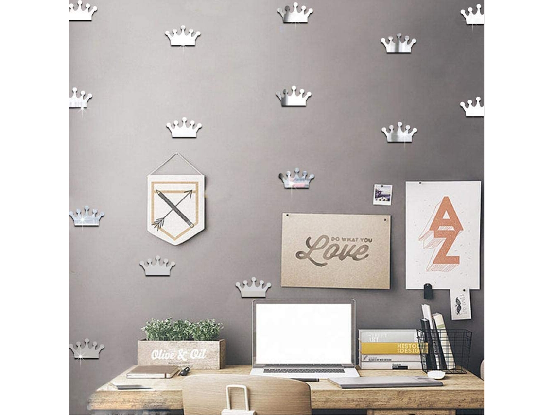 Adesivos De Parede Bonitos Para Quarto Sala Decorativo Fundo Prata Ouro