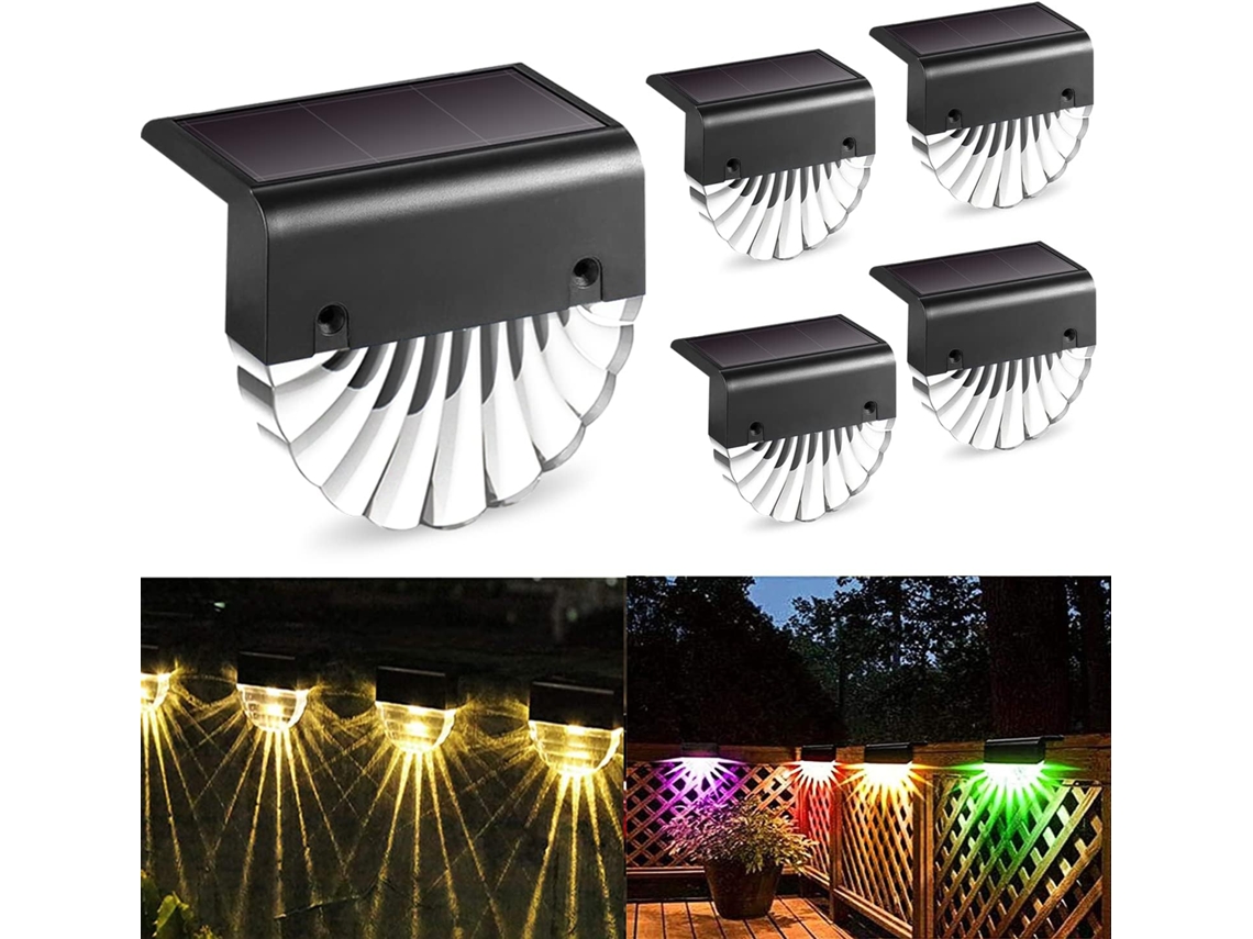 Luzes Solares Jardim 2 Modos Branco Quente Rgb