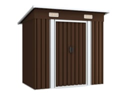 Abrigo VIDAXL Brown Aço (194x121x181 cm)