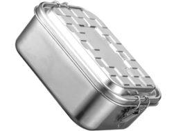 Lancheira Bento Em Aço Inoxidável 304com Tampa Hermética E Design Retangular Portátil, Ideal Para Piqueniques E Uso