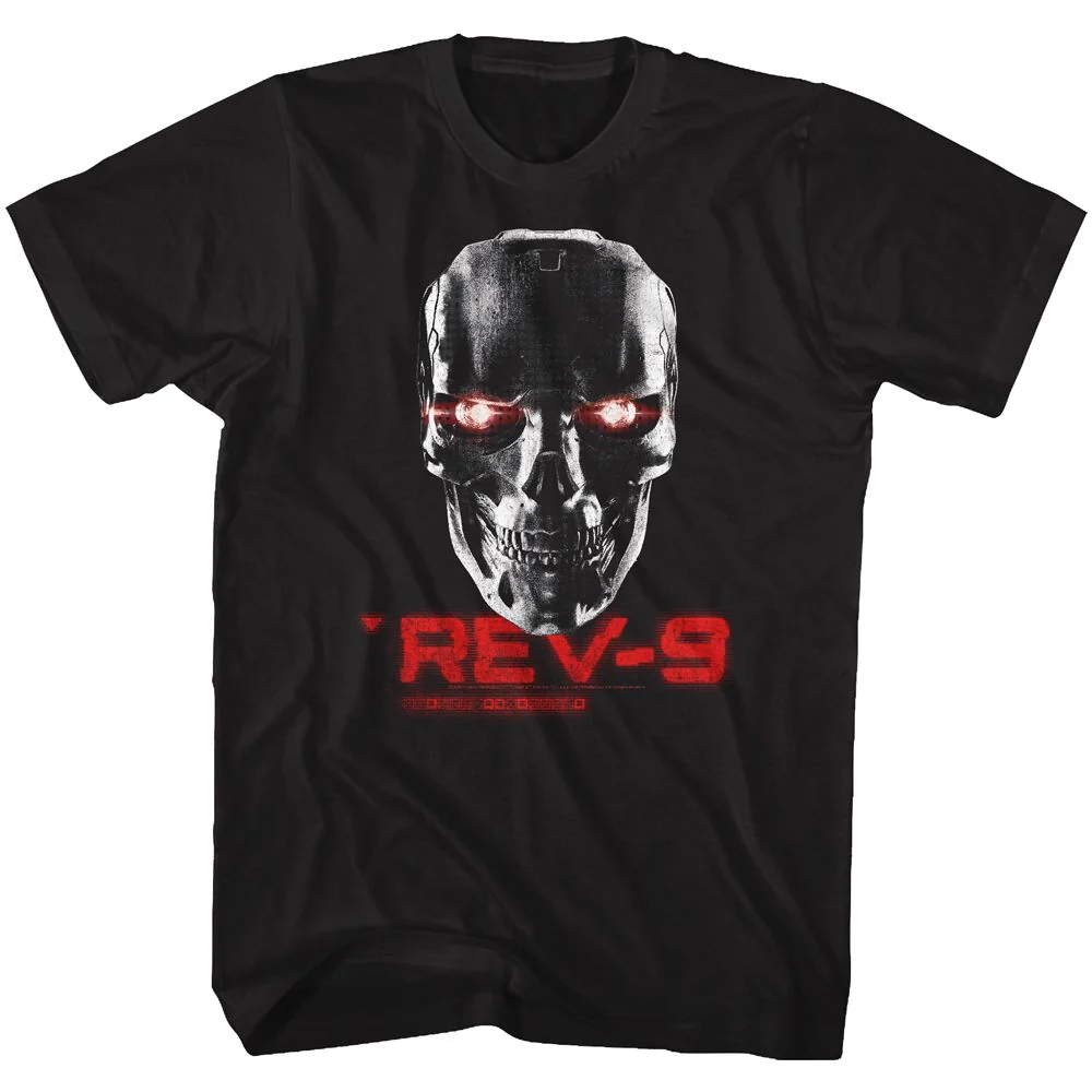 Unisex Adult T-shirt Rockinstone Terminator Dark Fate Rev9 Black Sizexl