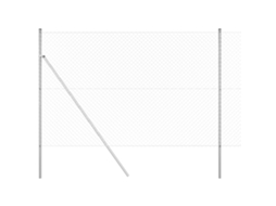 Conjunto 1 Poste De Cerca Vidaxl Prateado Aço (10 X 1,6 M)