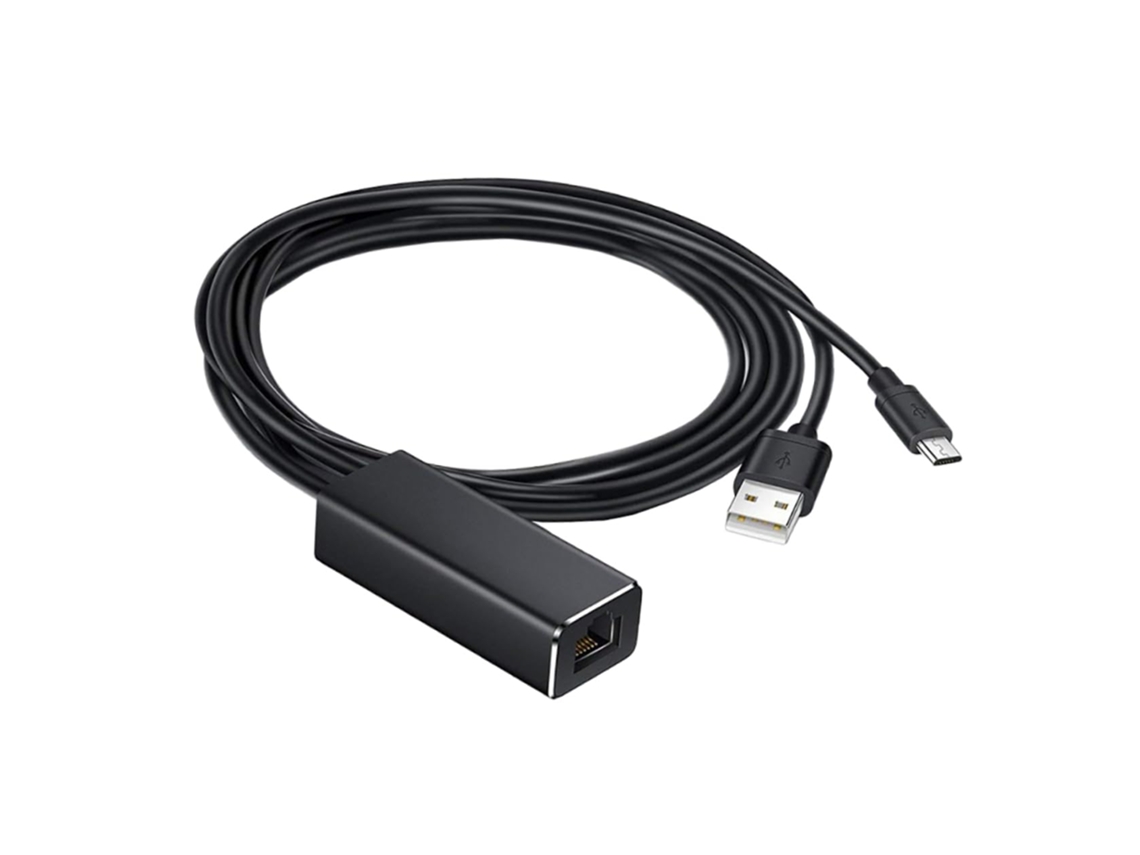 Adaptador Micro Usb Com Ethernet Para Tv, Placa Usb, Cor Preta, Para Conexões De Smart Tv Adaptador Micro Usb Com Ethernet Para Tv, Pla Gokoco