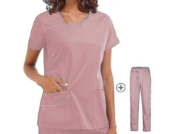 Fasst Uniforme Trabalho Mulher Blusa Manga Curta Calça Enfermeira S/MARCA