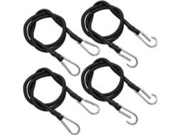 Corda Elástica Com Mosquetão, 4 Unidades, 1 M, Reforçada, Elástica