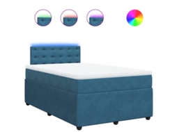 Box Spring Bed, Box Spring Beds Vidaxl Azul Veludo (120 X 190 Cm)