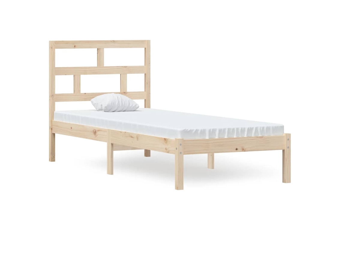 Bed Frame, Bed Frames Vidaxl Marrom Madeira (75 X 190 Cm)