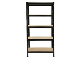 5 Estantes T Rax De Aço Preto Sem Parafusos 75 Cm X 30 Cm Perfeitas Para Armazenamento Em Oficina, Bricolage, Garagem, Armazém