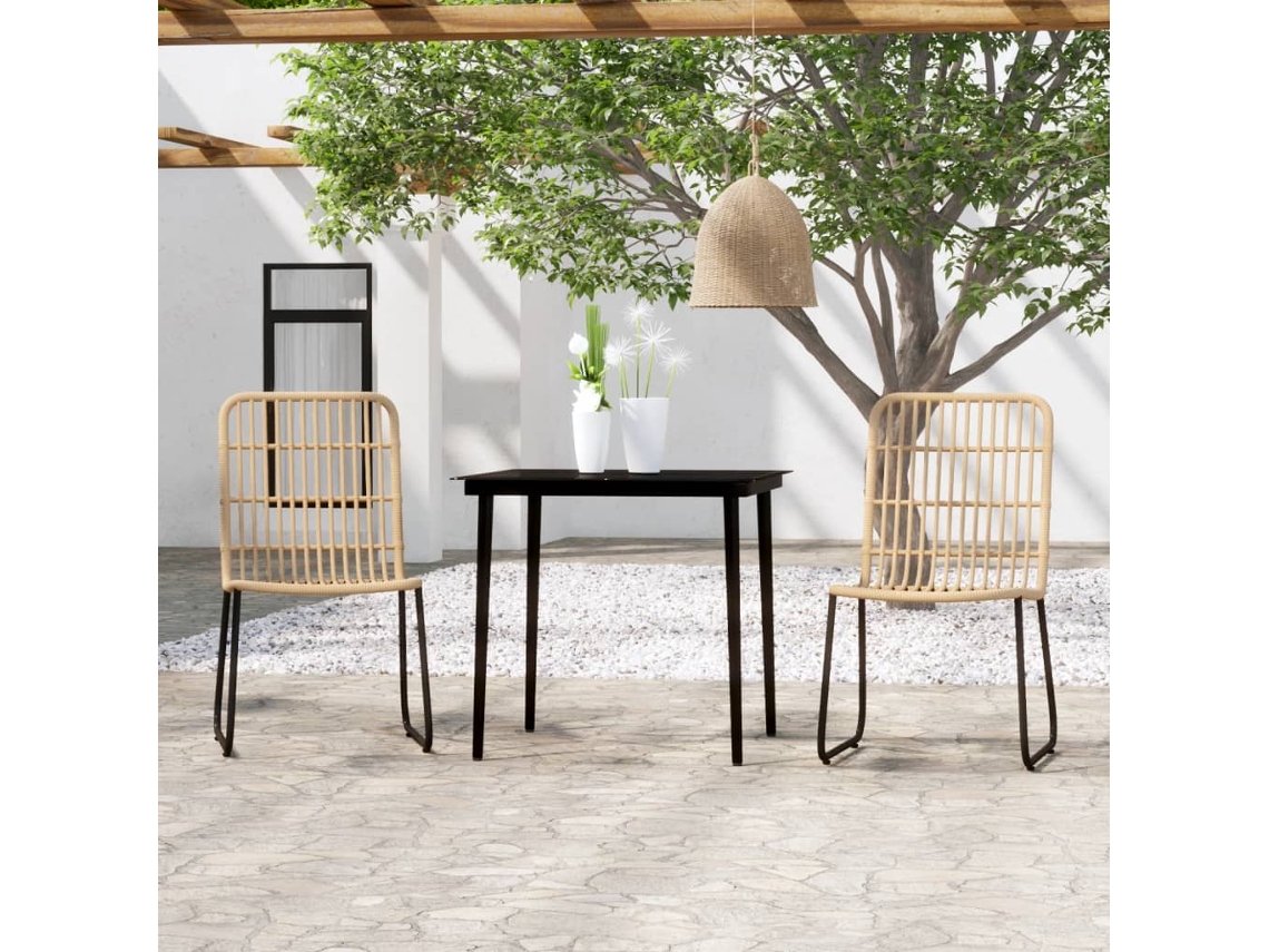 Pcs Conjunto De Jantar Para Jardim Cor De Carvalho Wsd727246 Lovely Home