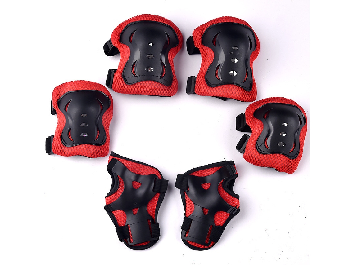 Conjunto Joelheiras Protetores Pulso Mão Infantis 6 Peças
