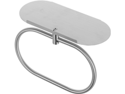 Suporte De Toalha Em Aço Inoxidável, Com Adesivo Para Fixação Na Parede E Prateleira Integrada.