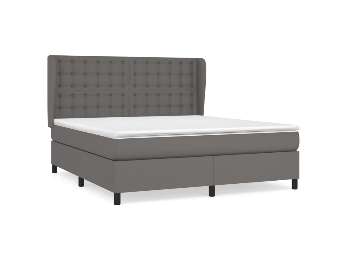 Box Spring Bed, Box Spring Beds Vidaxl Cinzeto Couro Artificial (160 X 200 Cm)