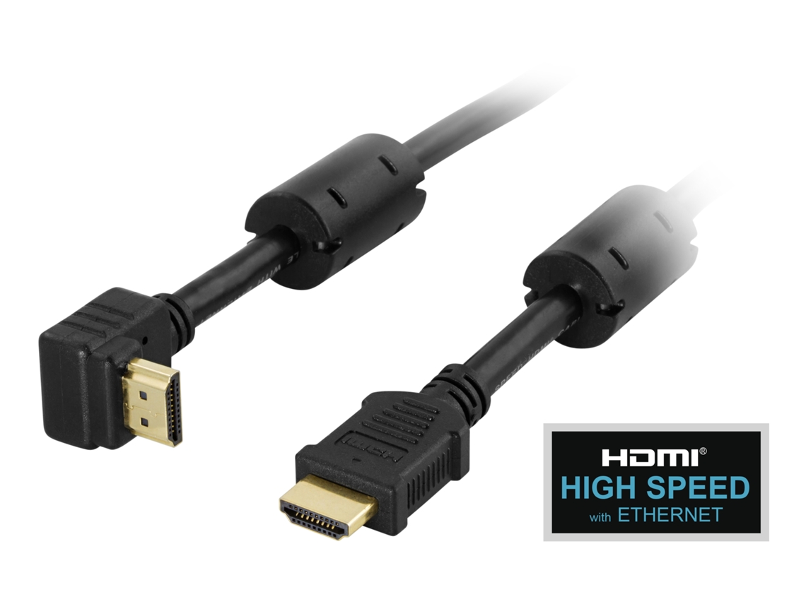 Cabo Hdmi Angular, de Alta Velocidade Premium, 1,5 M, Preto AQUAFORGE