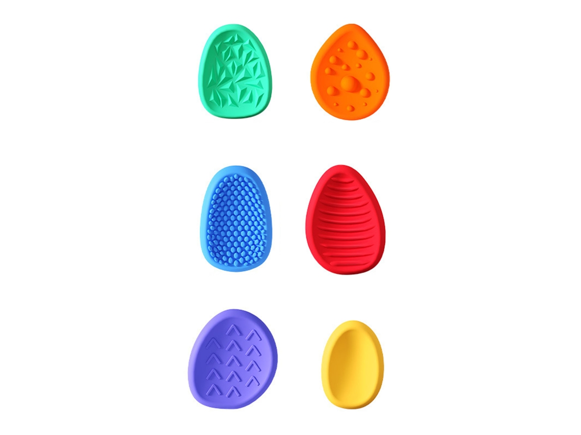 Rebe-6 Peças De Pedras Sensoriais De Silicone Brinquedo Anti-estresse Pedra De Preocupação Para Crianças