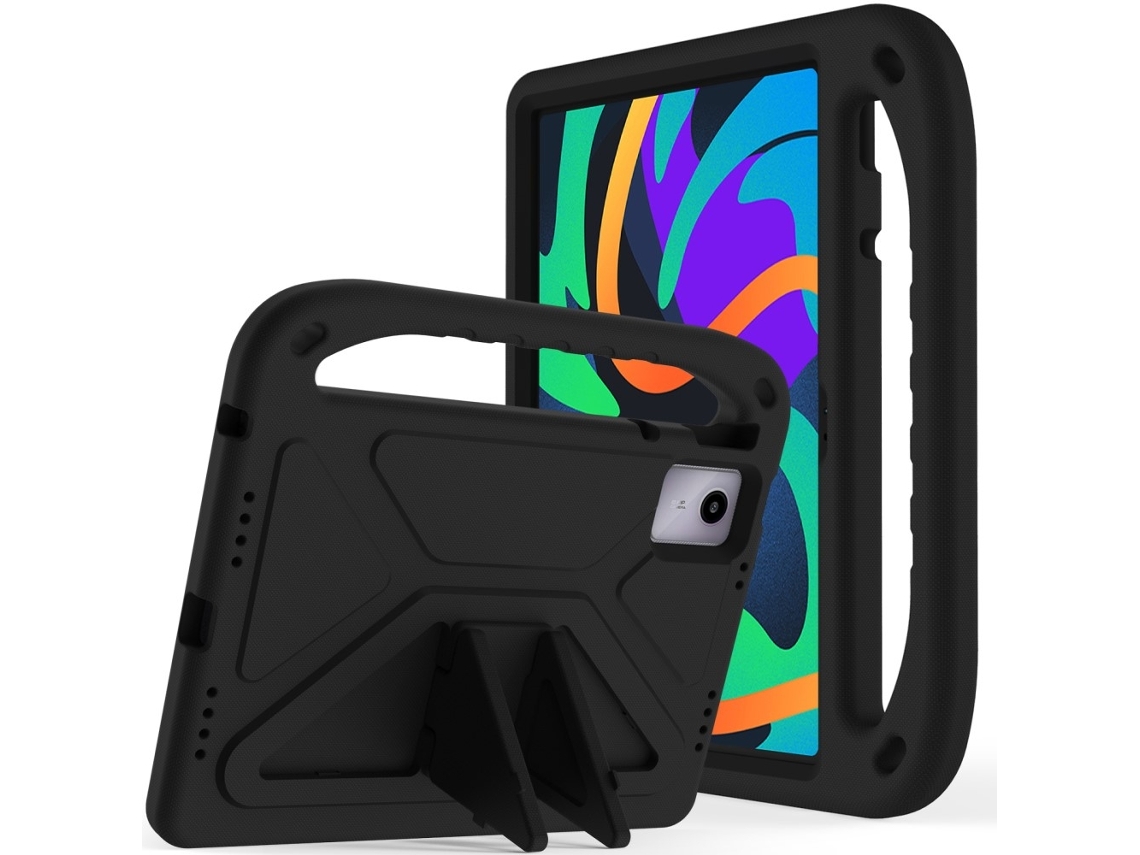 Capa De Suporte Para Lenovo Tab M11 Em Eva Infantil, Preta Antichoque