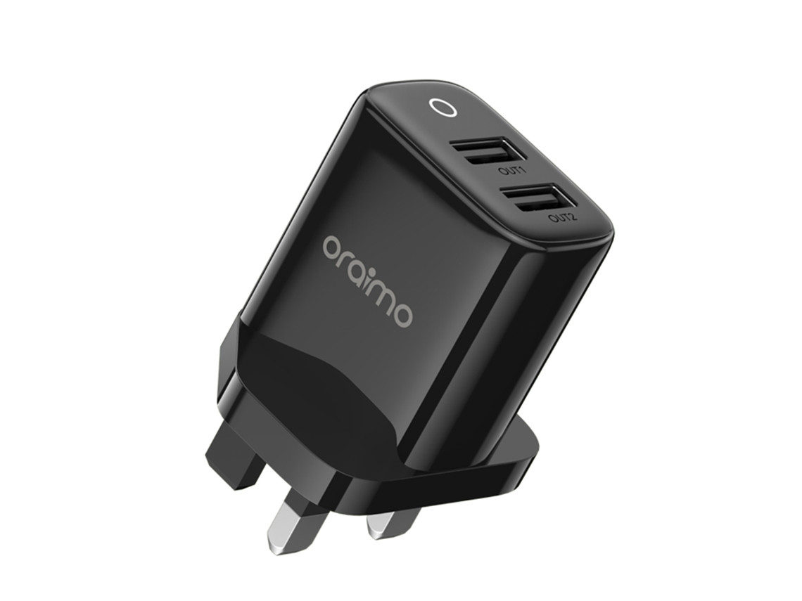 Conjunto de Carregador Oraimo EOOCOO com plugue UK e cabos
