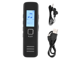 Gravador Mali portátil, mini, 16GB, ativação por voz, reprodução USB, MP3, reuniões, aulas, entrevistas
