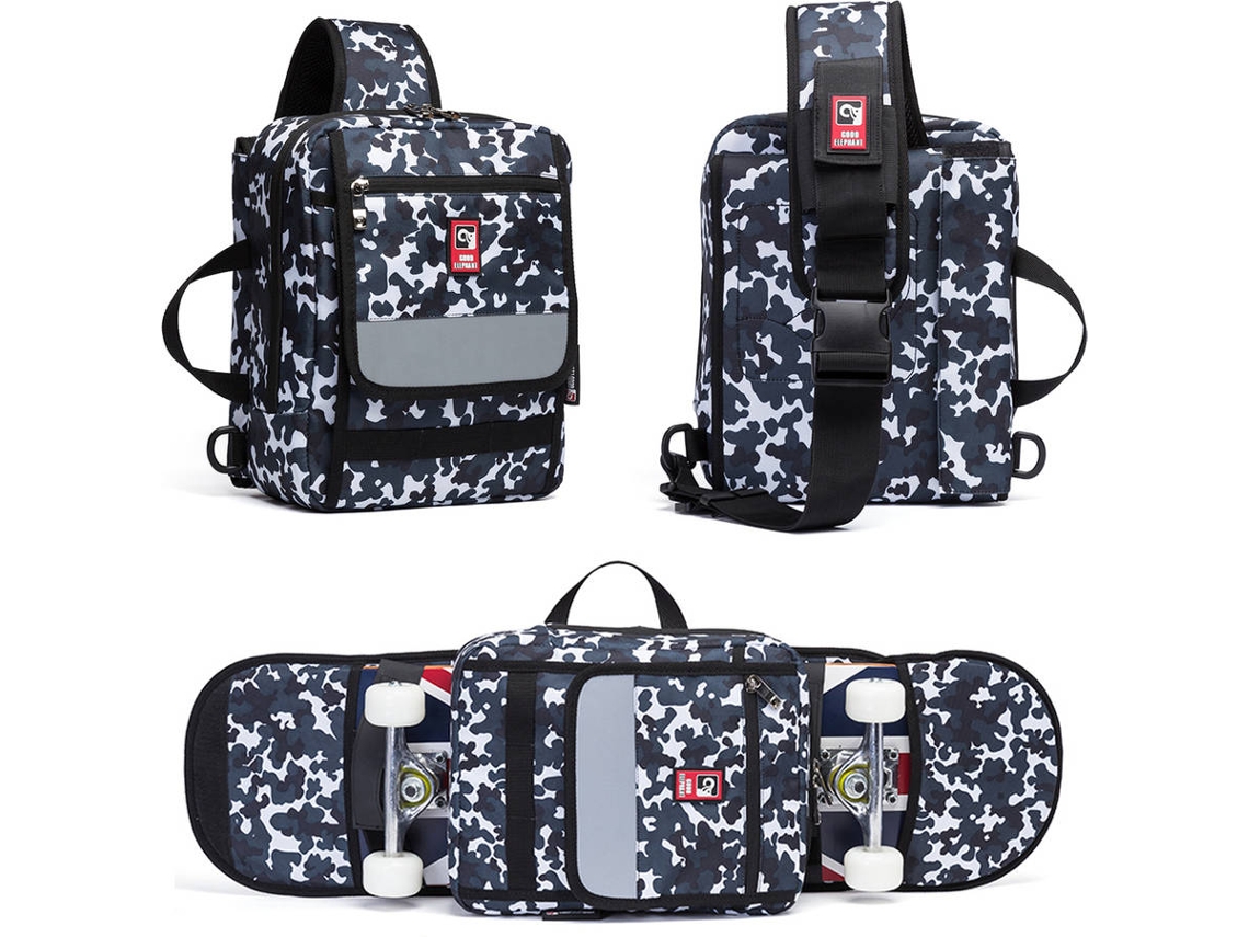 Mochila Transportadora de Skate ANSELF Camuflagem Azul