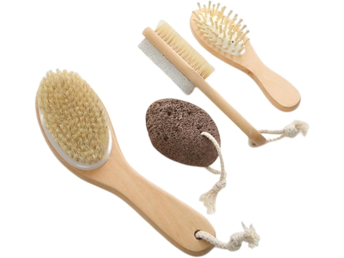 Escova De Limpeza Corporal A Seco Valiclud, Escova Para Banho E Ducha, Cerdas Macias, Escova Esfoliante