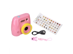 Minicâmera Infantil V5 Com Tela De 2 Pol. E 1,3 Mp, Rosa, Com Lanterna De Reconhecimento Facial Brilvibera