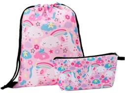 Mochila De Compras Com Estampa De Unicórnio 3d E Porta Moedas, Bolsa De Armazenamento Espaçosa E Prática, Pacote Com 7 Modelos Gokoco
