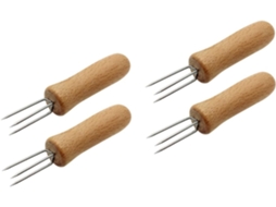 Conjunto De 4 Garfos Aço Para Frutas E Churrasco Popetpop Acessórios Cozinha Cebolas Picantes