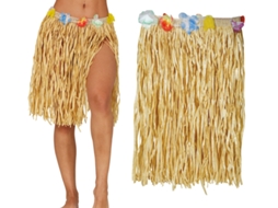 Saia de palha havaiana adulto 40 cm