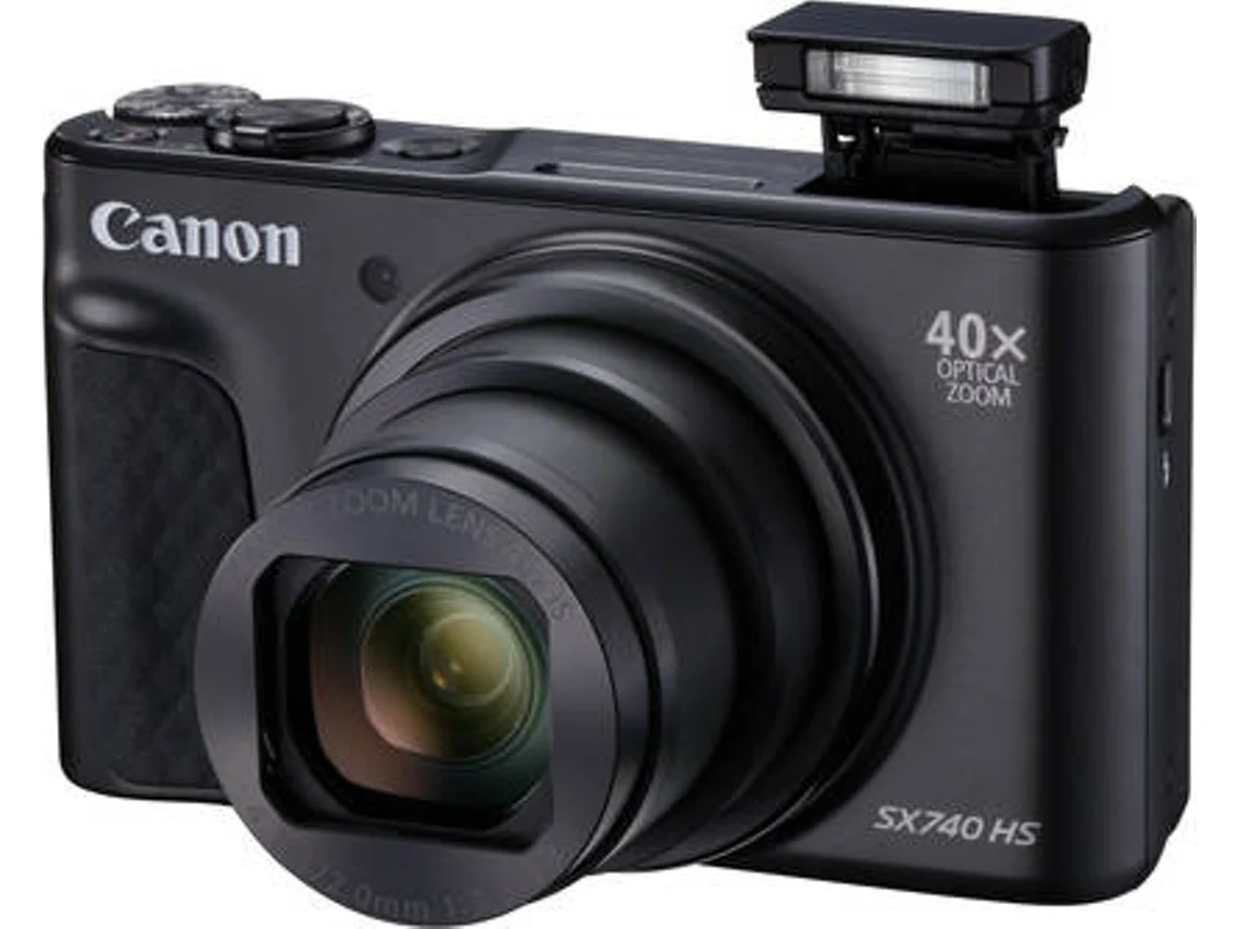 Máquina Fotográfica Bridge CANON PowerShot SX740 HS (Preto - 20.3 MP - ISO: 100 - ISO: 3200 - Zoom Ótico: 40x)