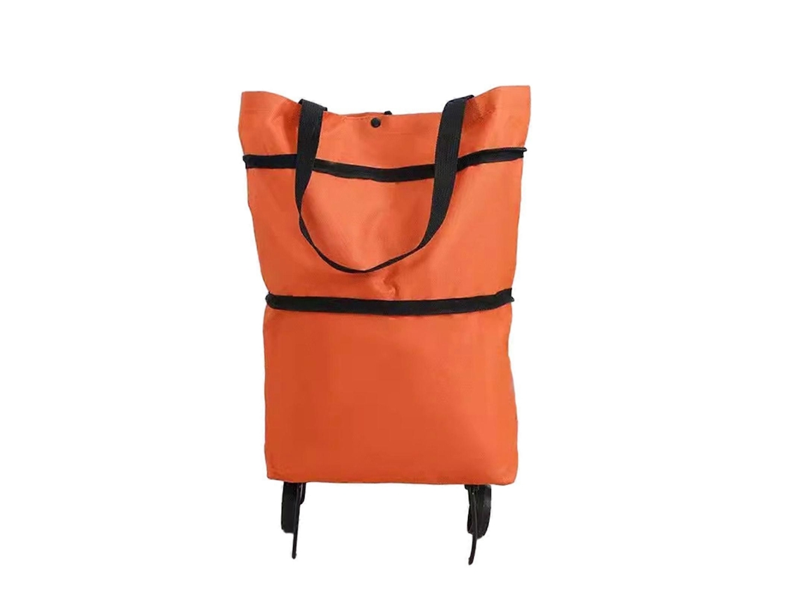 Sacola de Compras Dobrável com Rodas, Grande Capacidade, Impermeável, Design Dobrável, Carrinho de Compras Multiuso para Supermercado. GOKOCO