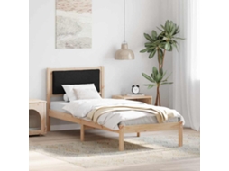 Vidaxl Estrutura Da Cama Preto 80 X 190 Cm Madeira De Pinheiro Sólida