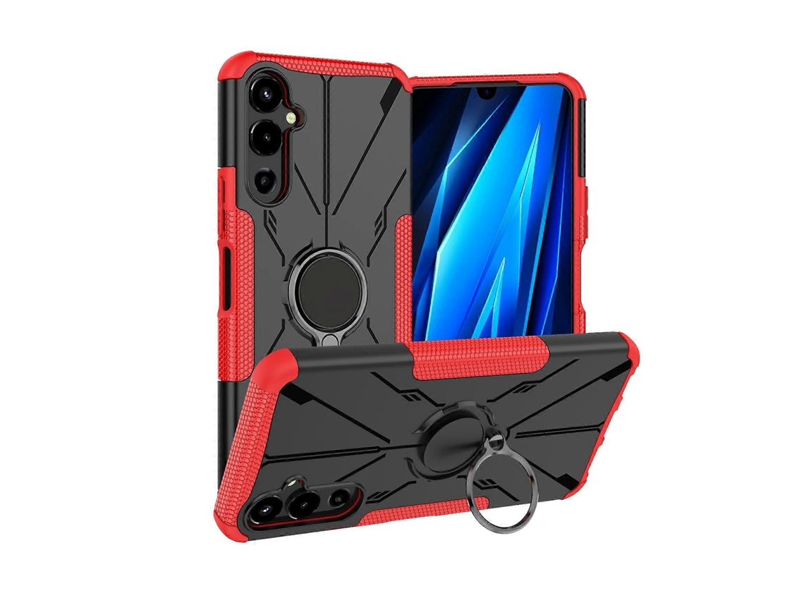 Capa De Celular À Prova De Choque Com Anel Para Tecno Pova 4 Armor Bear Pc Tpu
