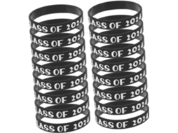 50 Pulseiras de Silicone Resistentes ao Desgaste para Forature, Turma de 2024, 20cm de Circunferência, para Festivais E