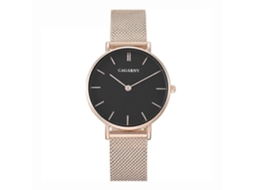 Relógio Feminino Cagarny 6872 com Mostrador Redondo e Escala Simples, Movimento Quartzo, com Pulseira de Aço Inoxidável Hengrongshen