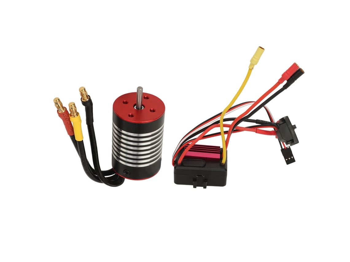 Kit Motor Brushless 2430 4500kv E Esc 35a À Prova D'água Para Carros Rc 1/16 1/18 Traxxas Tamiya