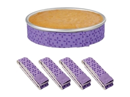 Rebe-tiras Para Assar Pastéis Absorventes, 4 Peças, Ajustáveis Para Formas Redondas De 6-12 Polegadas