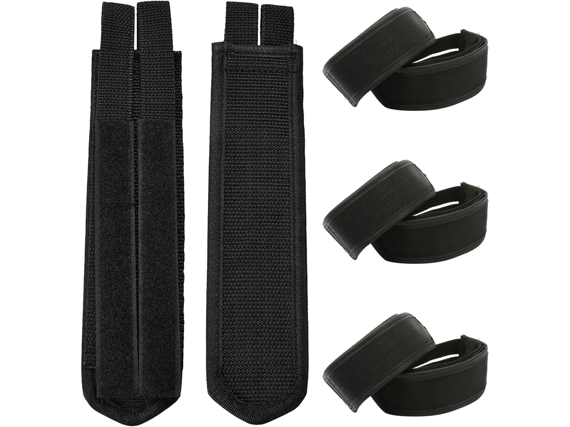 Conjunto De 8 Tiras Fixação Para Pedais Bicicleta, Pretas.