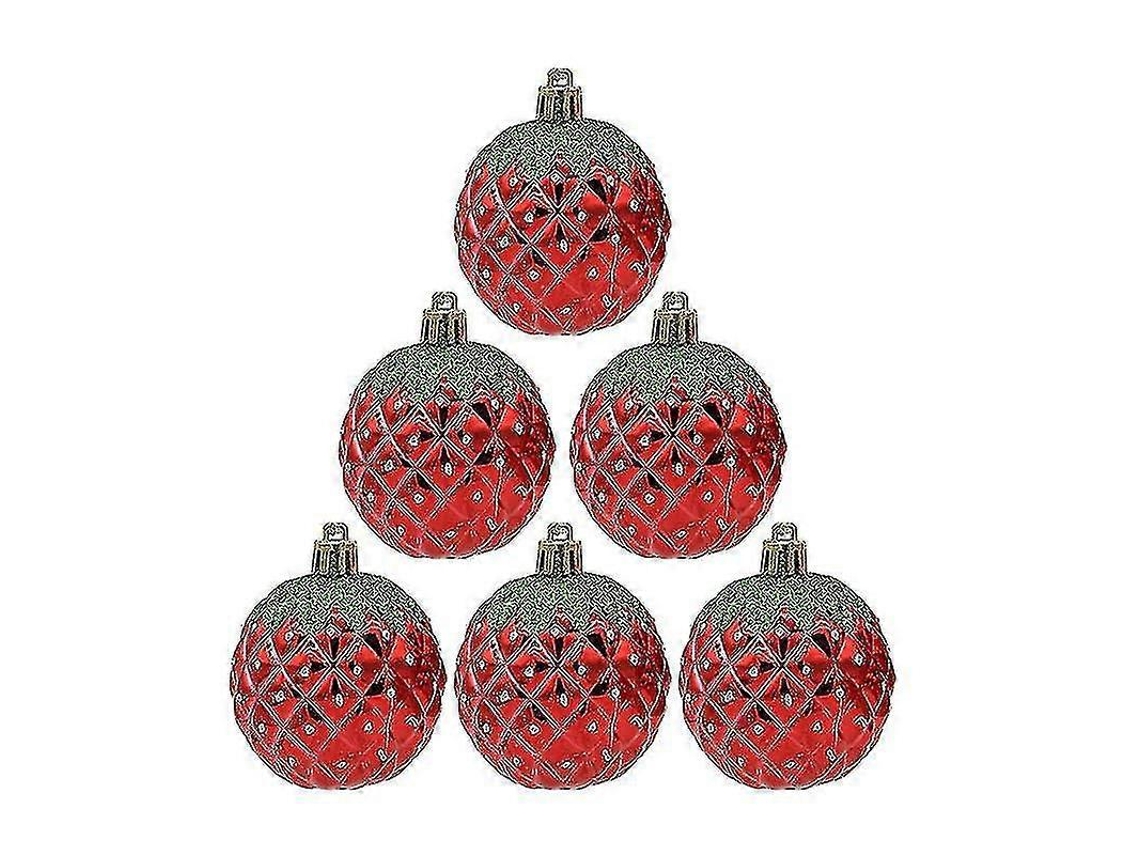 Enfeite De Árvore De Natal De Morango Com Formato Especial (6 Peças) Olysi Shop (vermelho)