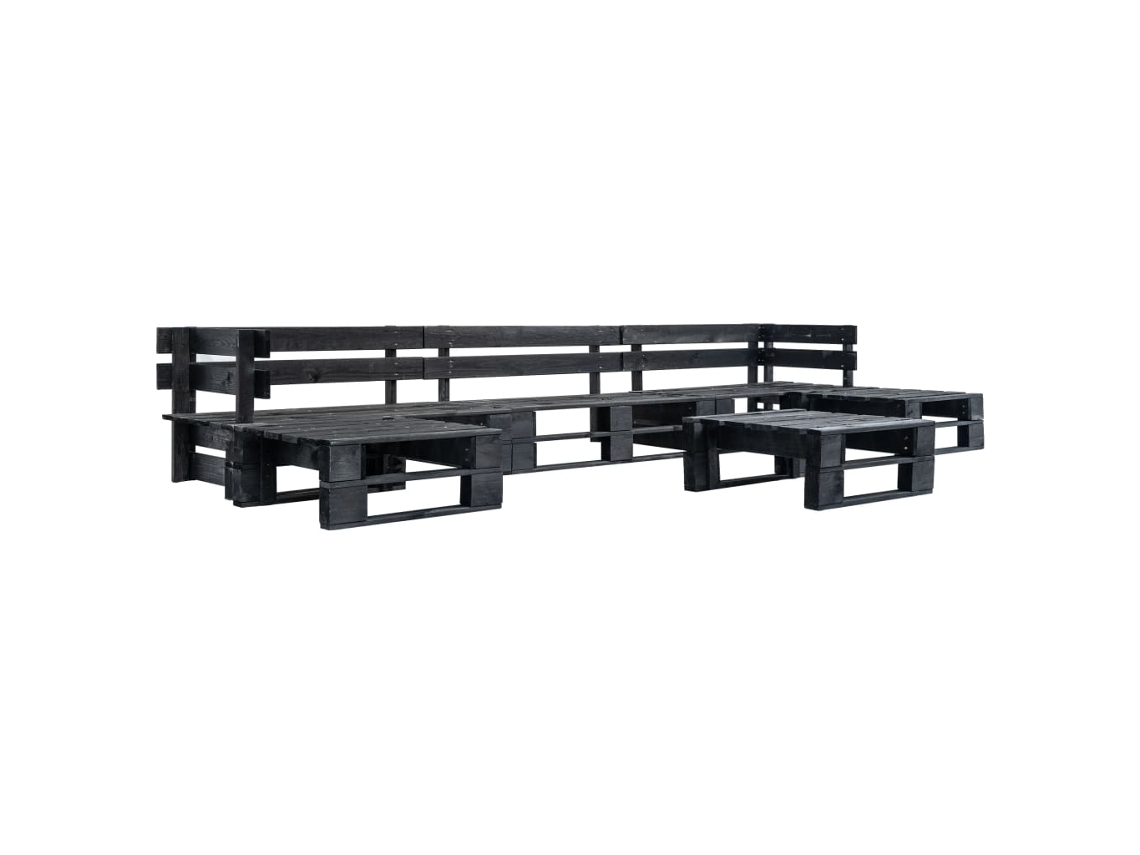 Garden Lounge Set, Garden Lounge Sets Vidaxl Preto Madeira De Pinho Impregnada (n/a)