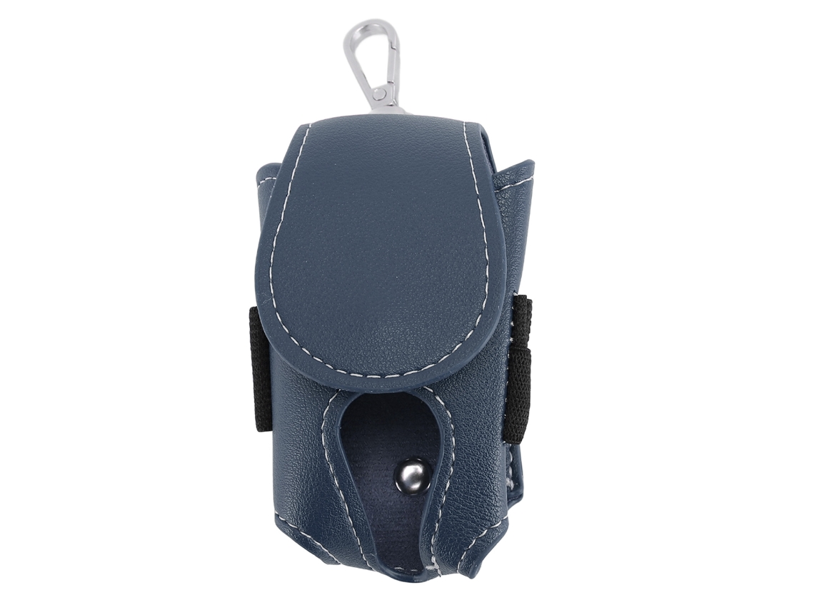 Bolsa de Cintura de Couro PU Resistente à Água com Espaço para Pelotas de Golfe e Acessórios Azul Escuro | S/MARCA