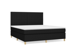 Cama com Molas/colchão 180x200 Cm Tecido Preto MAISON EXCLUSIVE