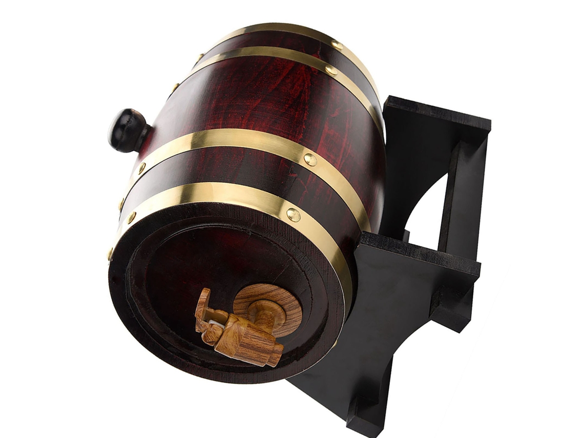 Barril de Carvalho Vintage Madeira para Vinho Cerveja Whiskey Rum Porta 1.5l