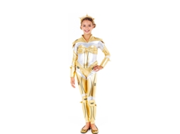 Fato de Menina PARTILANDIA Robô Estelar Dourada (Tam.: 5-6 anos)