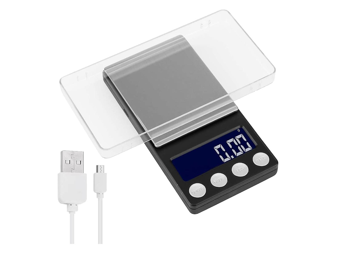 Balança De Cozinha Digital, Balança De Bolso Recarregável Via Usb, 500g/0,01g, Mini Balança Eletrônica Para Pesagem De Joias E Ali Aquaforge
