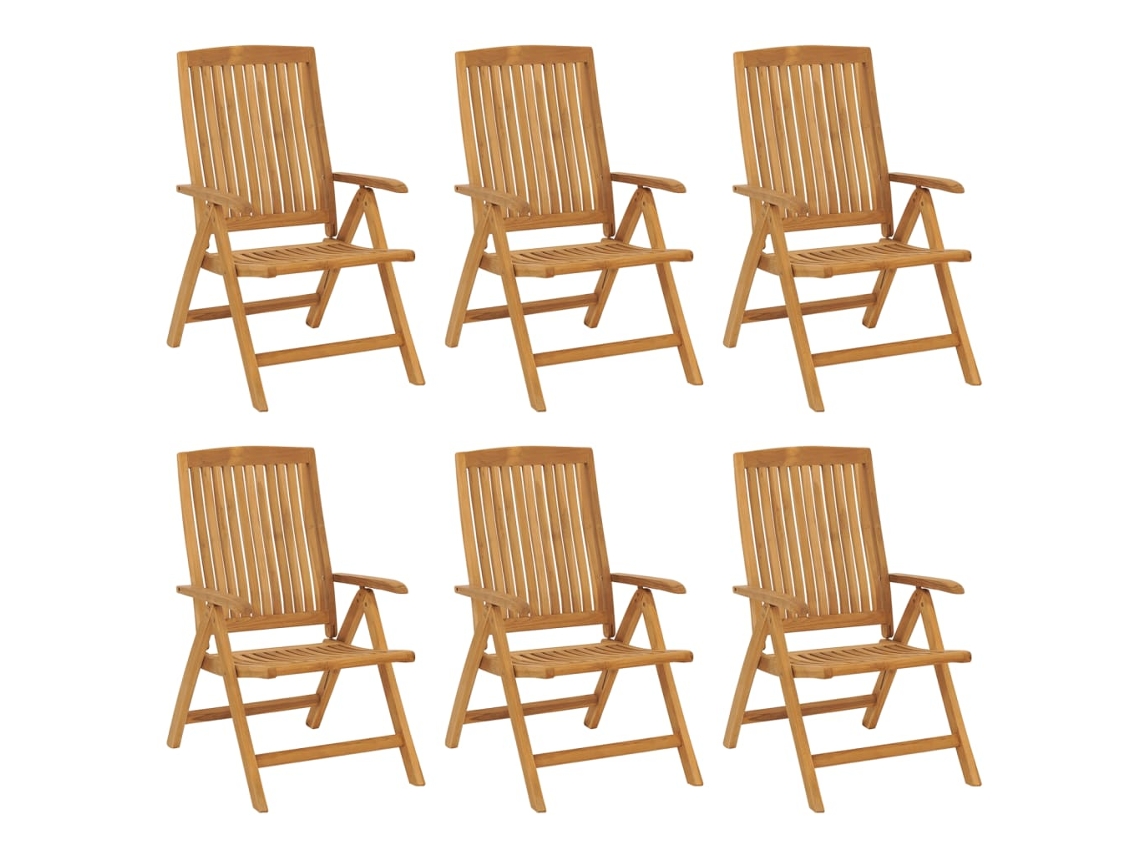 Reclining Folding Chair, Reclining Folding Chairs Vidaxl Marrom Teca (n/a)