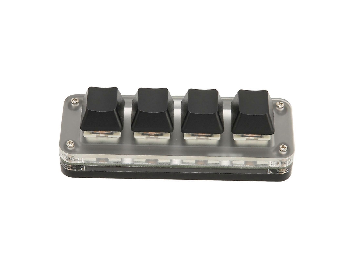 Teclado Programável Usb De 4 Teclas, Mini Teclado Mecânico Hid Portátil, Teclado Programável Para Jogos Osu Rgb. Everley891