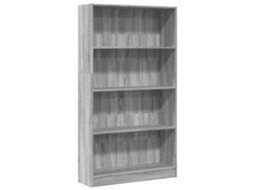 Bookcase, Bookcases Vidaxl Cinzeto Madeira Processada (n/a)